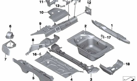 Soporte de Amortiguador de Impacto para BMW E89 (OEM 41127225093). Original BMW.