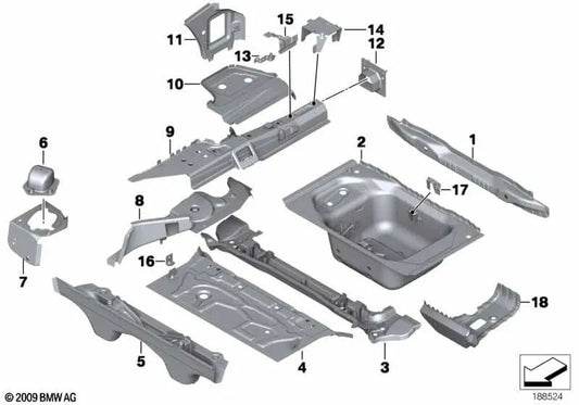 Trunk tray for BMW Z4 E89 (OEM 41007225101). Original BMW