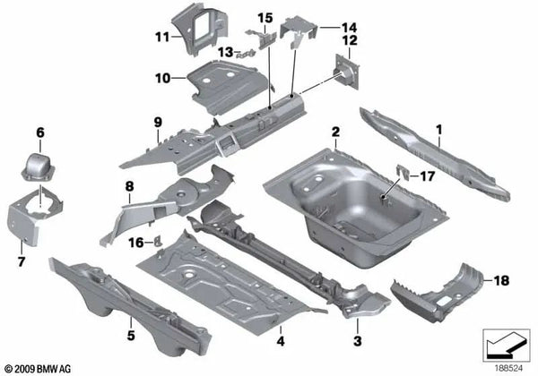 Bandeja del maletero para BMW Z4 E89 (OEM 41007225101). Original BMW