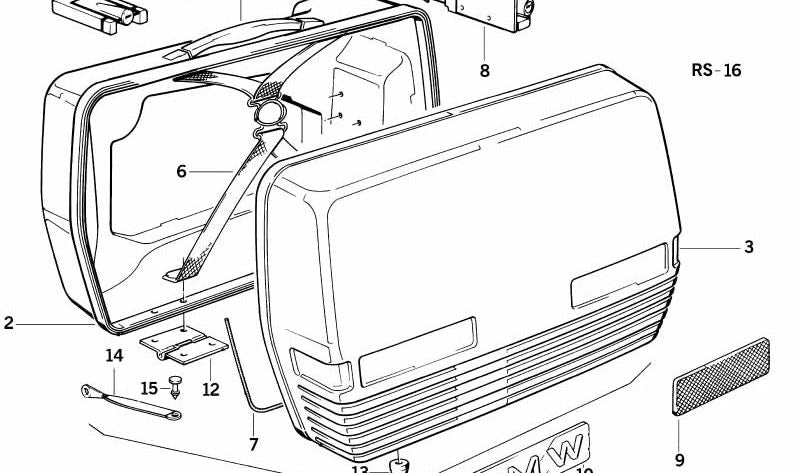 Bisagra para BMW R 248 (OEM 46542300018). Original BMW