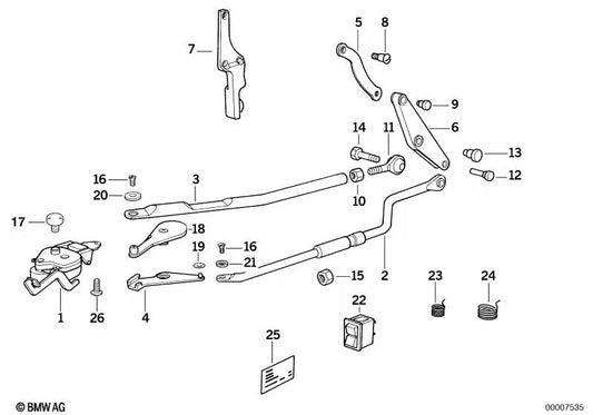 Sechskantmutter für BMW 3er E30 (OEM 54348134530). Original BMW.