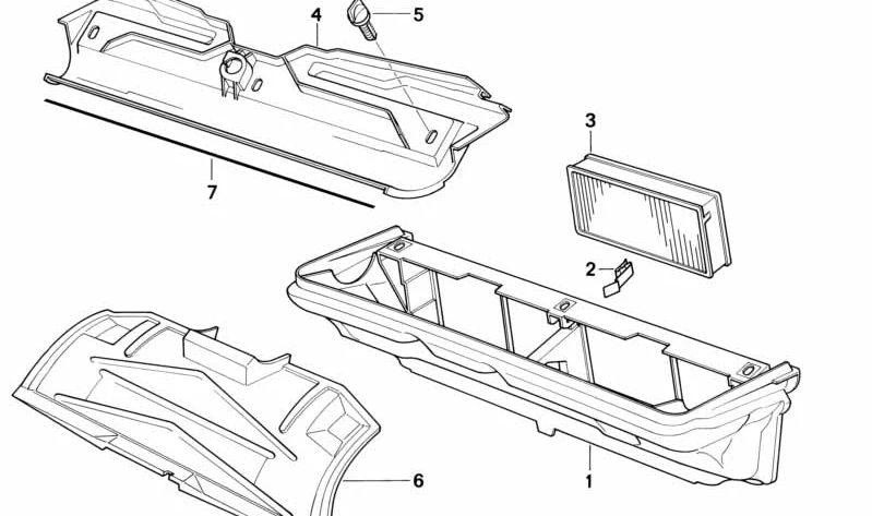 Cubierta para Filtro de Micro para BMW Serie 8 E31 (OEM 64311383211). Original BMW