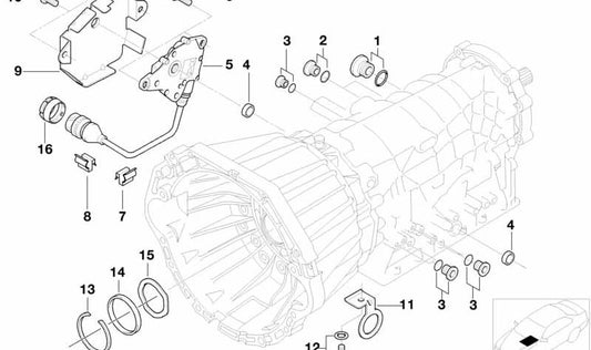 Interruptor de posiciones OEM 24201422987 para BMW E31. Original BMW.