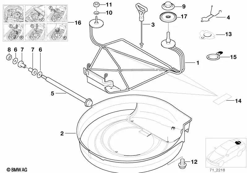 Notfall -Aufkleber für mehrere BMW -Modelle/-serien (OEM 51718199240). Original BMW.