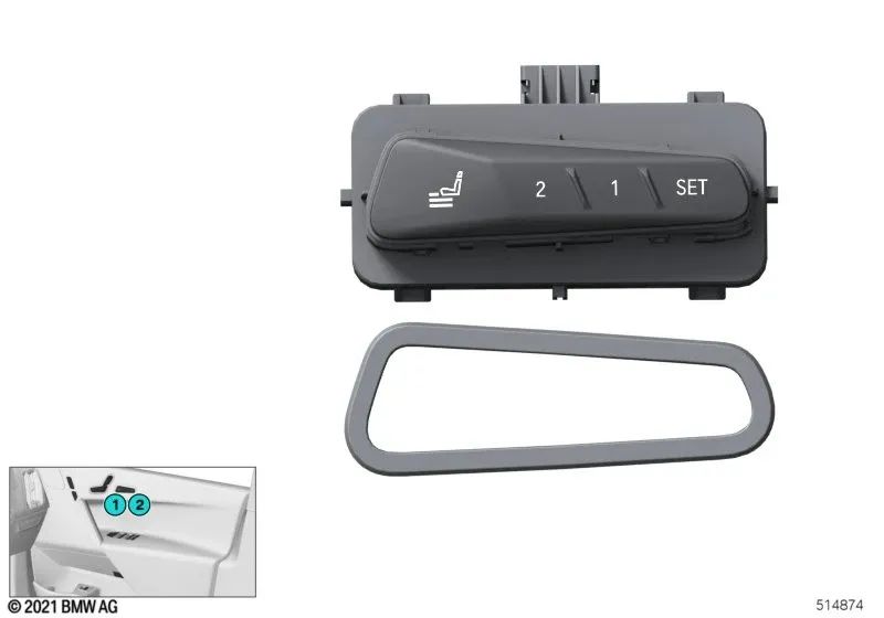 Unidad de control de funciones del asiento derecha para BMW i I20 (OEM 61315A50F51). Original BMW