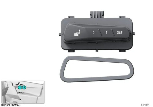 Unidad de control de funciones del asiento derecha para BMW i I20 (OEM 61315A50F51). Original BMW