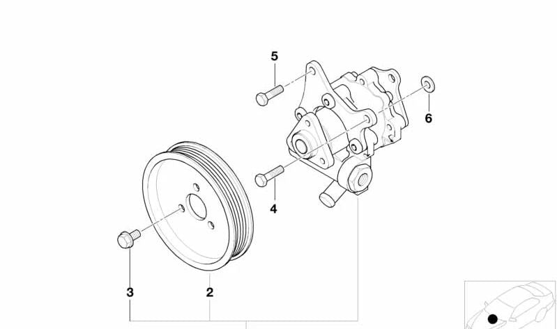 Polea para BMW E52 (OEM 32421407762). Original BMW.