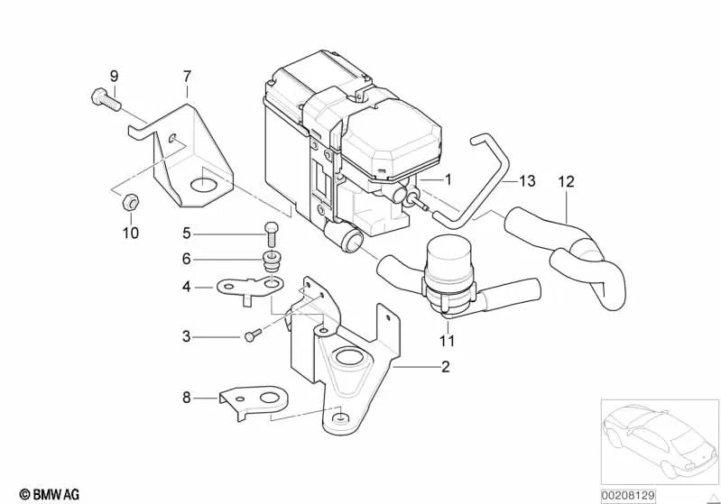 Consola para BMW E46 (OEM 64128374540). Original BMW.