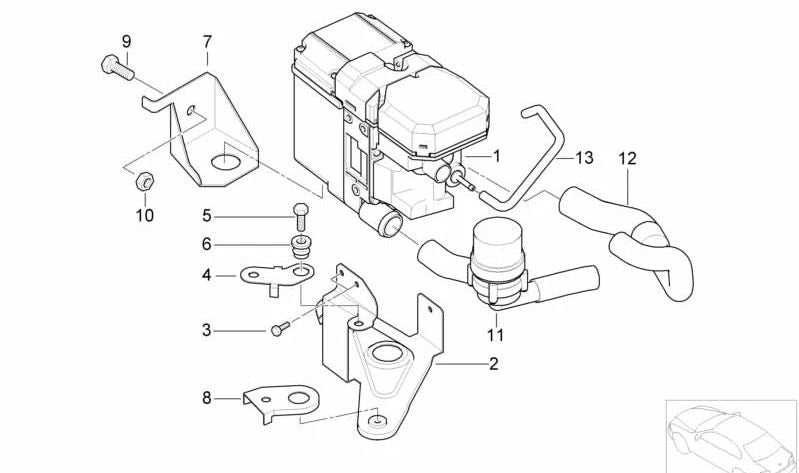 Tubo de aire para BMW Serie 3 E46 (OEM 64128370075). Original BMW