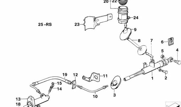 Tubería para BMW Serie 3 E30 (OEM 11551155171). Original BMW