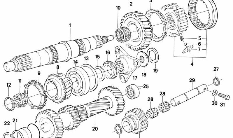 Soporte de transmisión OEM 23231224365 para BMW E87, E30, E36, E46, E28, E34, E39, E24, E23, E32, Z1, Z3, E85. Original BMW.