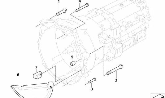 Rubberized cover plate for BMW E87, E90 (OEM 23007549314). Original BMW