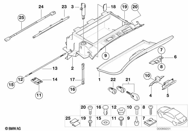 Support for BMW E46, E83, E83N (OEM 51168209278). Genuine BMW.