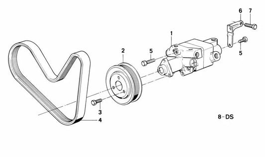 Polea de transmisión para BMW E32, E31 (OEM 32421715769). Original BMW.