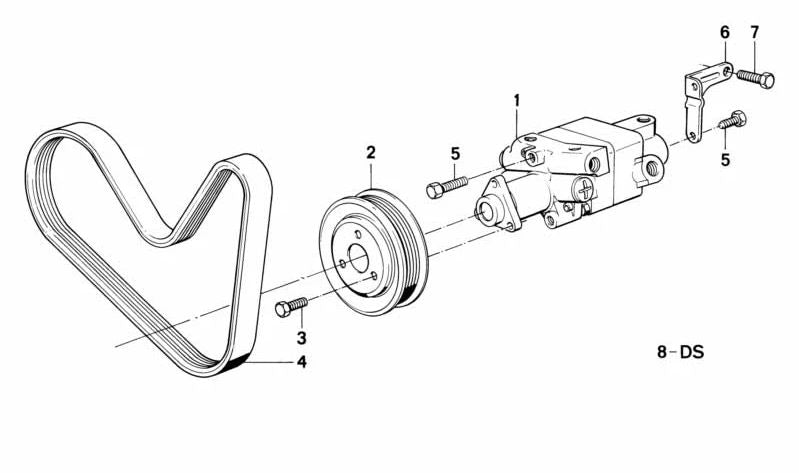 Polea del cigüeñal OEM 32421717390 para BMW E34, E32. Original BMW.