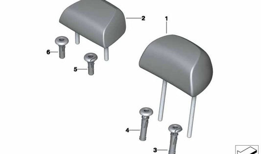 Reposacabezas central de cuero OEM 52207330333 para BMW F15. Original BMW.