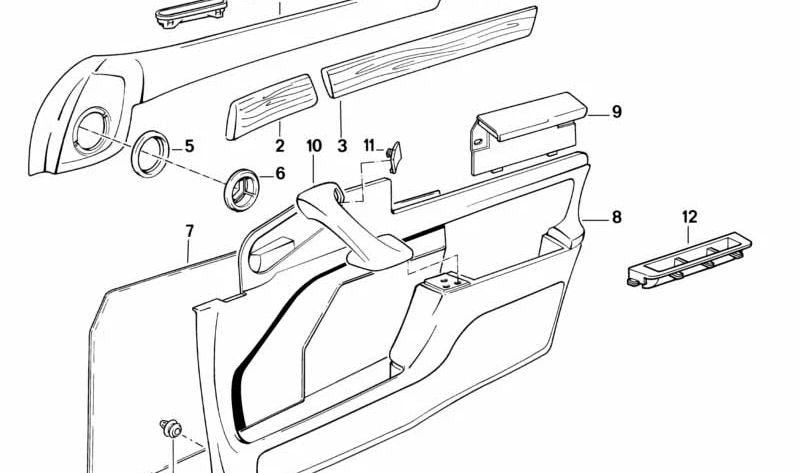 Embellecedor para BMW Serie 3 E30, E36, Serie 5 E34, Serie 6 E24, Serie 7 E23, E32 (OEM 51411903734). Original BMW