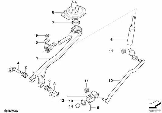 Brazo de cambio reforzado para BMW E53 (OEM 25117525268). Original BMW