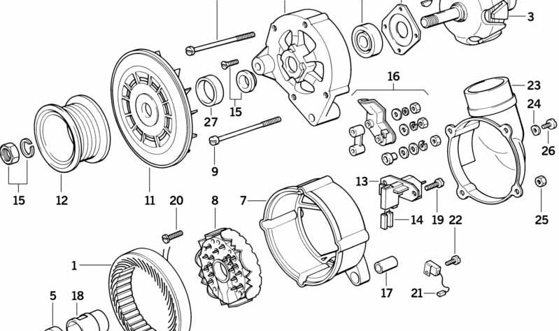 Fan Wheel for BMW E36, E34, E32, E31 (OEM 12311730496). Genuine BMW