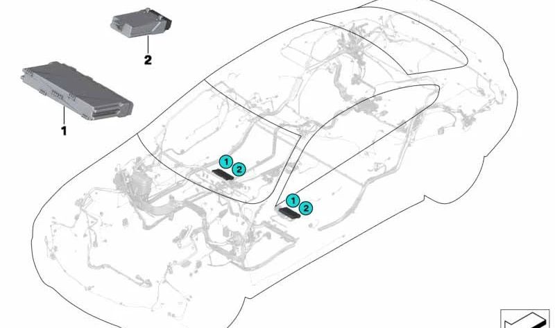 Módulo de Asiento para BMW F20, F21, F30, F31, F34, F07, F10, F11, F18, F06, F12, F13, F01N, F02N, F25, F26 (OEM 61359459673). Original BMW.