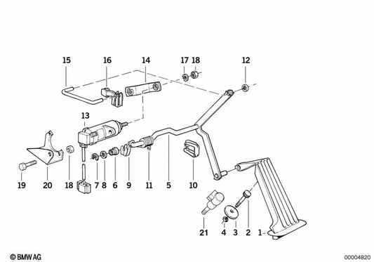 Sensor de posición del pedal para BMW E32, E31 (OEM 12721747630). Original BMW