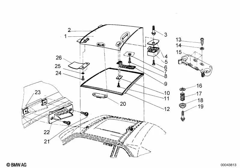 Soporte para BMW E30 (OEM 54210016831). Original BMW