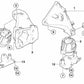 Soporte de motor derecho para BMW E90N (OEM 22116786696). Original BMW