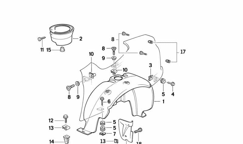 Cubierta izquierda para BMW (OEM 51712292065). Original BMW.