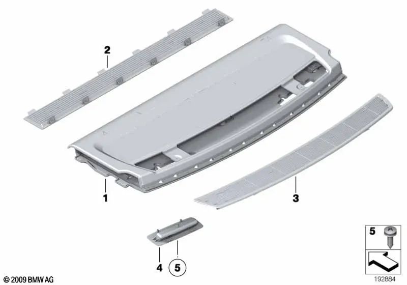 Tornillo de chapa para BMW F07, E63, E63N, E64, E64N (OEM 07149177361). Original BMW.