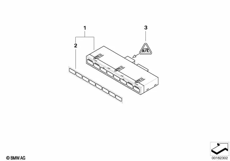 Carcasa de terminal hembra para BMW Serie 5 E60, E61, Serie 6 E63, E63N, E64, E64N (OEM 61136931894). Original BMW.