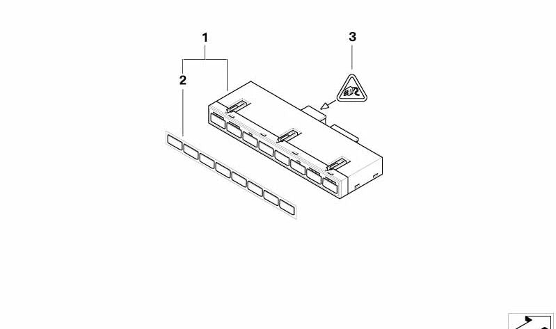 Central Console Control Modul 61319155319 für BMW E60, E61. Original BMW.