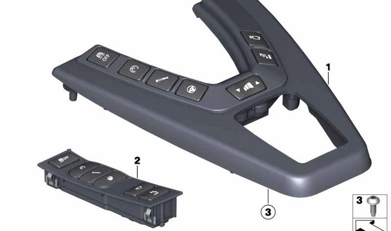 Modulo di controllo della console centrale 61317846619 per BMW F06, F12, F13. BMW originale.