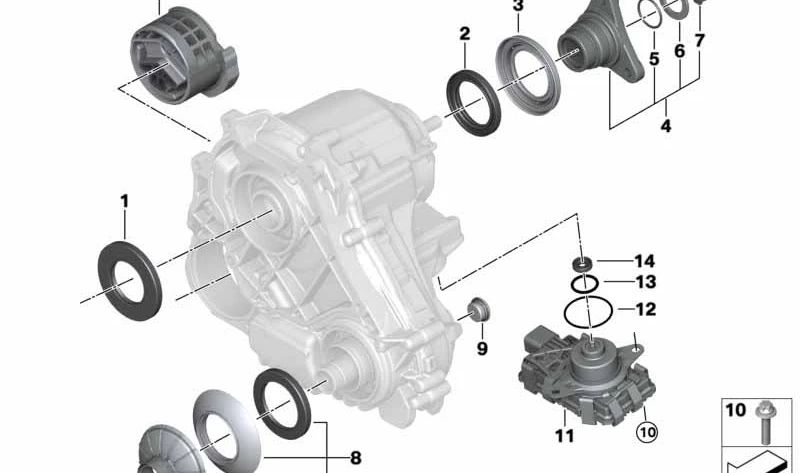 Getriebeunterstützung für BMW G30N (OEM 22319894393). Original BMW