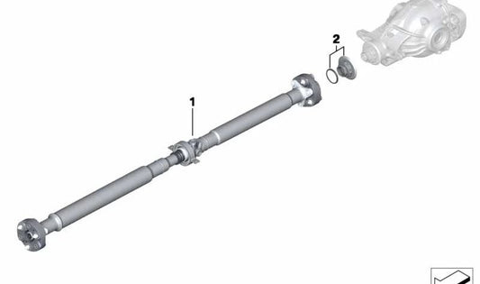 Asse di trasmissione originale OEM 26107623744 per BMW F30, F31 (tutti i modelli compatibili). BMW originale