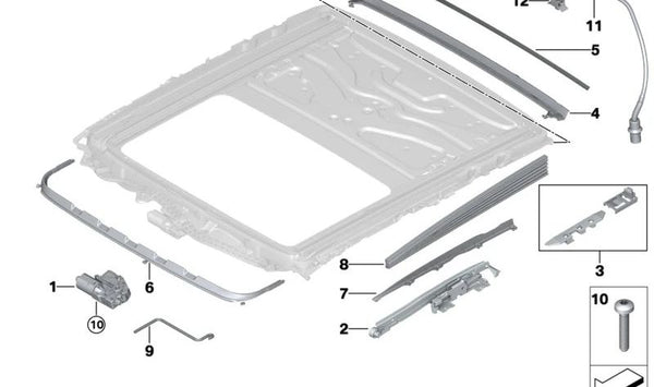 Tubo de desagüe trasero derecho para BMW X6 F16, F86 (OEM 54107378280). Original BMW