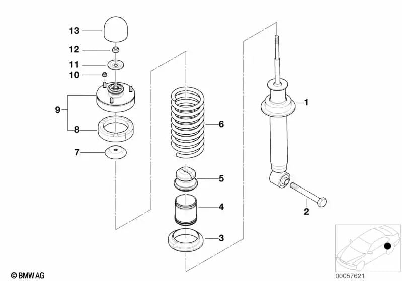 Schutzkappe for BMW 3 Series E21, E30, E36 5 Series E12, E28 6 Series E24 7 Series E23 X3 E83, E83N Z8 E52 (OEM 33521119067). Genuine BMW