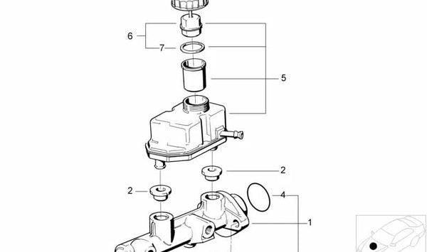 Depósito de compensación para BMW E36 (OEM 34321159988). Original BMW