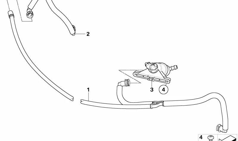 Conducción de manguera izquierda para BMW E60, E61 (OEM 61677066010). Original BMW