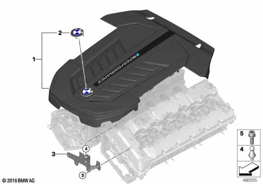 Capó de aislamiento acústico para BMW G12, G12N (OEM 11148677980). Original BMW