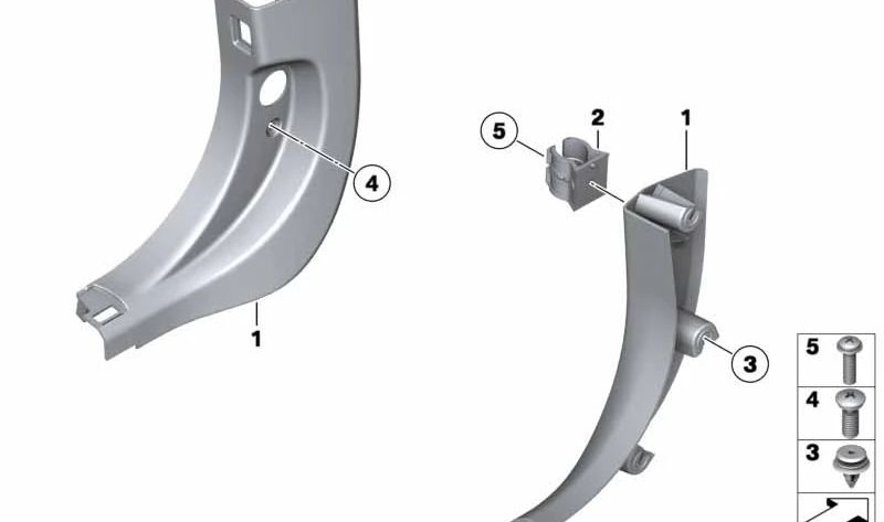 Revestimiento lateral inferior delantero derecho OEM 51437230110 para BMW F10, F11, F18. Original BMW.