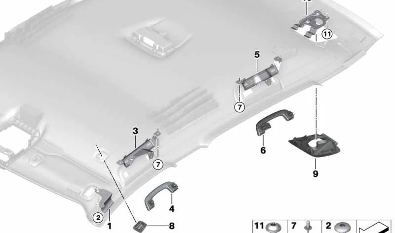 Soporte Asa delantera izquierda para BMW F39 (OEM 51167426407). Original BMW.