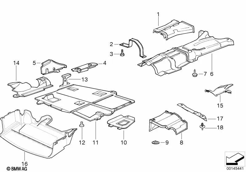 Logement gauche pour la série BMW 3 E36 (OEM 51718146205). BMW d'origine.