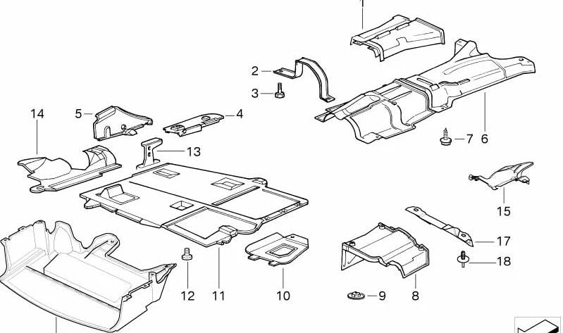 Soporte para BMW Serie 3 E36 (OEM 51488146166). Original BMW.