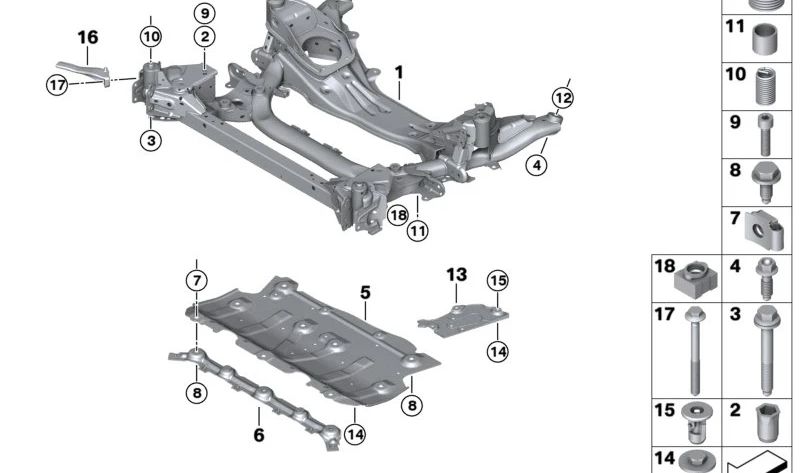 Palanca de choque derecha para BMW G42, G20, G28, G22, G26 (OEM 31126876992). Original BMW