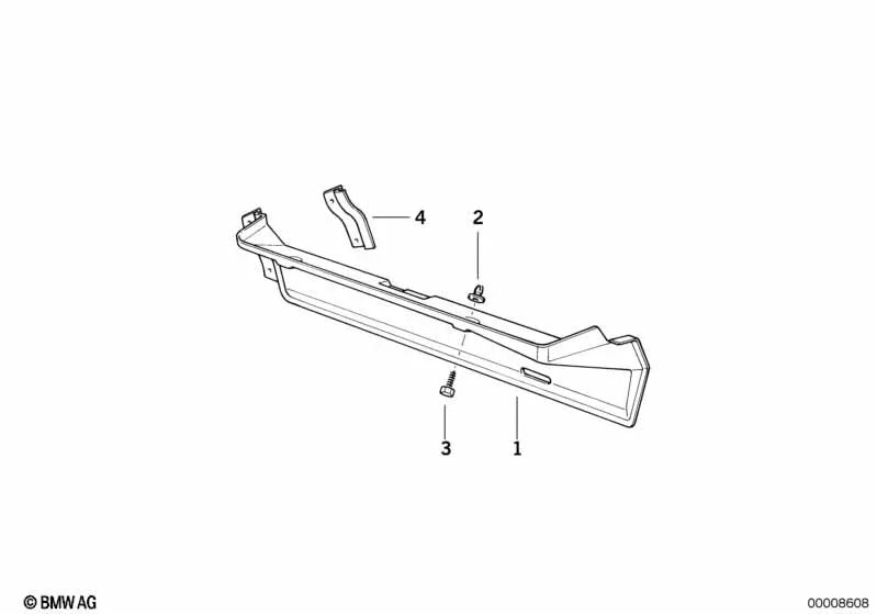 Heater End Wall Bracket for BMW 3 Series E36 (OEM 51711960656). Original BMW.