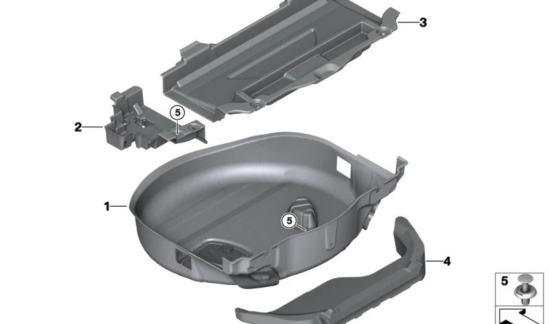 Bandeja de Almacenamiento para el Suelo del Maletero para BMW G07 (OEM 51477438984). Original BMW