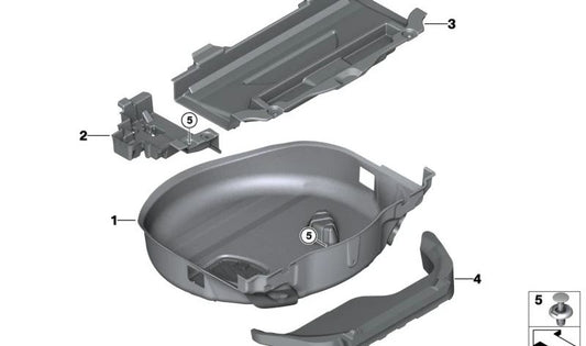 Bandeja de armazenamento no assoalho do porta-malas para BMW G07 (OEM 51477438984). BMW original