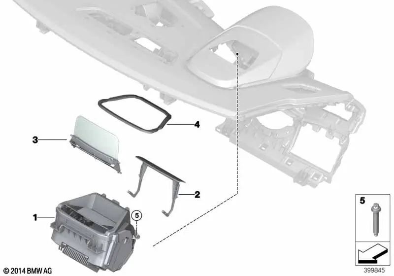 Tapa de servicio para BMW Serie 2 F45, F45N, F46, F46N y MINI F54, F54N, F55, F55N, F56, F56N, F57, F57N, F60, F60N (OEM 62309286415). Original BMW