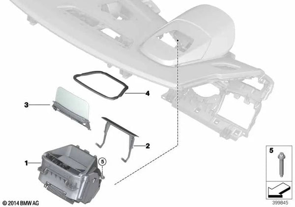 Cristal combinador para Head-Up Display para BMW F52, F45, F46 (OEM 62309381842). Original BMW