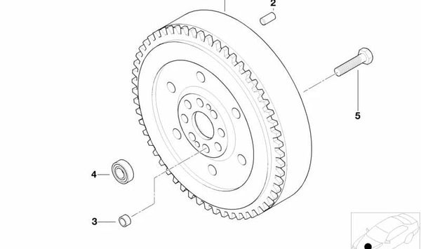 Volante Bimasa para BMW E46 (OEM 21217518897). Original BMW